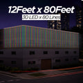 12 Feet × 80 Feet Pixel LED Toran & Building Lights – Wedding Decoration Setup