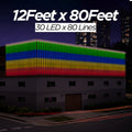 12 Feet × 80 Feet Pixel LED Toran & Building Lights – Wedding Decoration Setup
