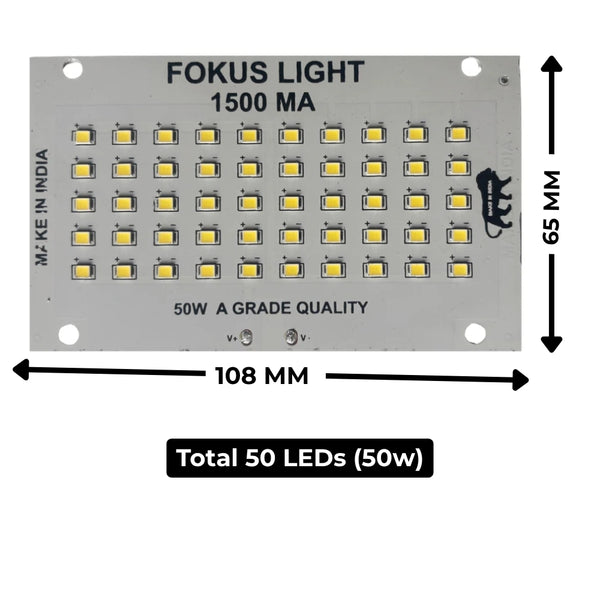 50w (White) Flood Light Plate - High Brightness (Fokus Light ) 1500Ah Driver Compatible