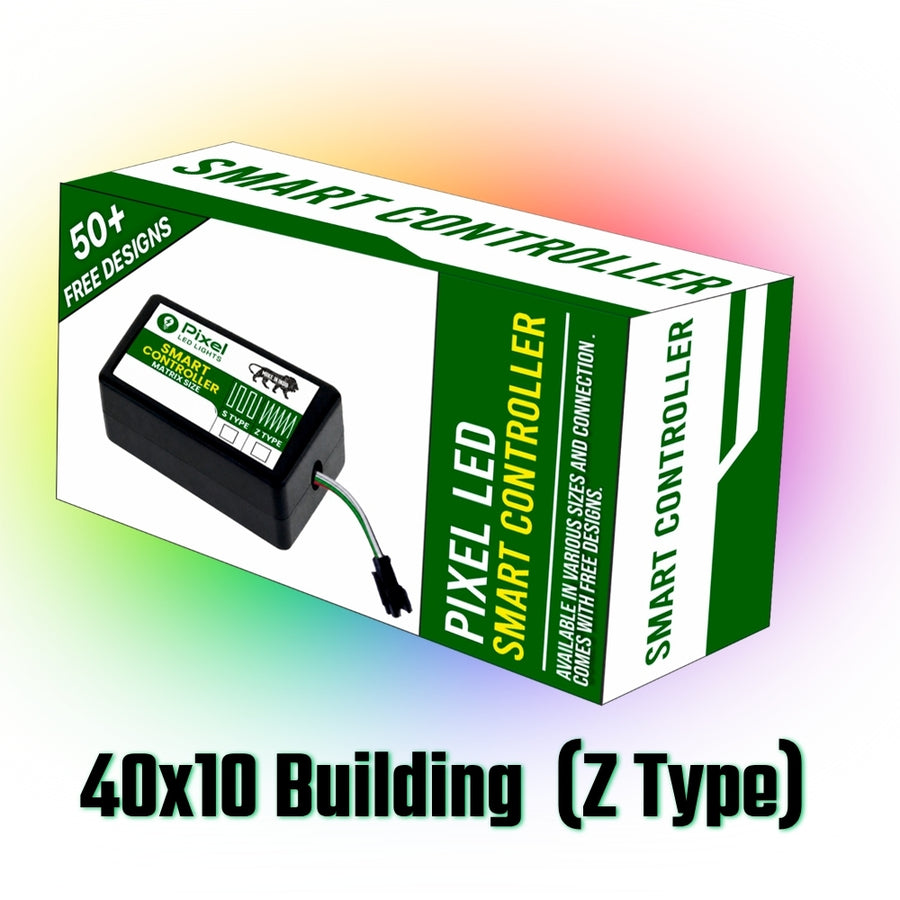 Pixel LED Smart Controller For Building 40x10 Z-Type (Gen 1) | 50+ Dynamic Effects
