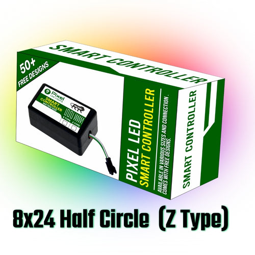 Pixel LED Smart Controller For Half Circle 8x24 Z-Type (Gen 1) | 50+ Dynamic Effects