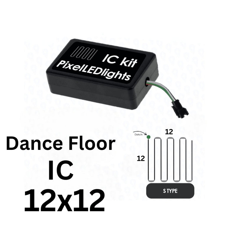 12x12 S Type IC Pixel LED Controller for Dance Floor Lighting – Same Timing & 20+ Patterns