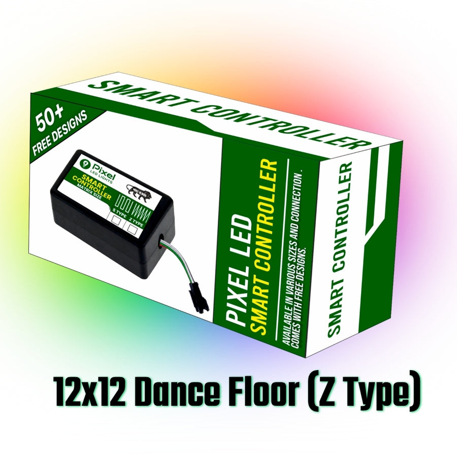 Pixel LED Smart Controller For Dance Floor 12x12 Z-Type (Gen 1) | 50+ Dynamic Effects