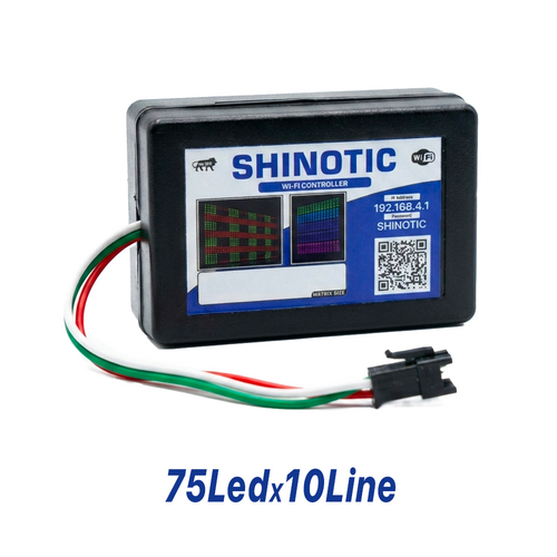 Shinotic WiFi Pixel LED Controller 75x10 | Multi Connections | | Multi Language | WS2812B WS2811 SK6812 Compatible