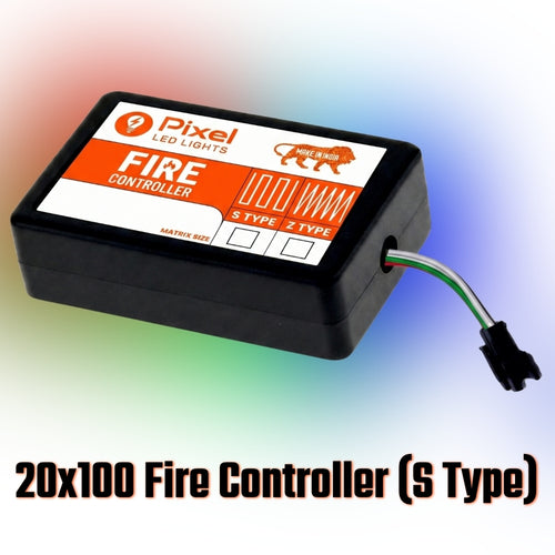Pixel Fire Controller for 20x100 S Toran – Inbuilt RGB Effects, Plug & Play