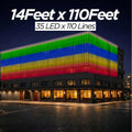 14 Feet × 110 Feet Pixel LED Toran & Building Lights – Wedding Decoration Setup
