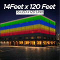 14 Feet × 120 Feet Pixel LED Toran & Building Lights – Wedding Decoration Setup
