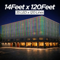 14 Feet × 120 Feet Pixel LED Toran & Building Lights – Wedding Decoration Setup