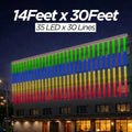 14 Feet × 30 Feet Pixel LED Toran & Building Lights – Wedding Decoration Setup