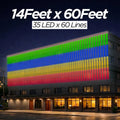 14 Feet × 60 Feet Pixel LED Toran & Building Lights – Wedding Decoration Setup