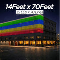 14 Feet × 70 Feet Pixel LED Toran & Building Lights – Wedding Decoration Setup