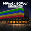 14 Feet × 80 Feet Pixel LED Toran & Building Lights – Wedding Decoration Setup