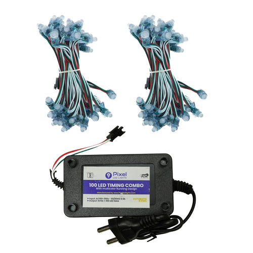 Pixel LED Starter Pack 2 Pixel Combo with Built-in SMPS & Controller | Easy Plug & Play Setup