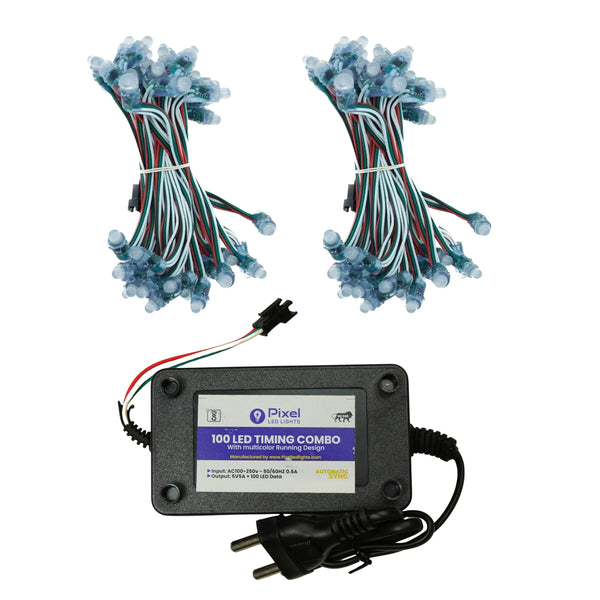Pixel LED Starter Pack 2 Pixel Combo with Built-in SMPS & Controller | Easy Plug & Play Setup