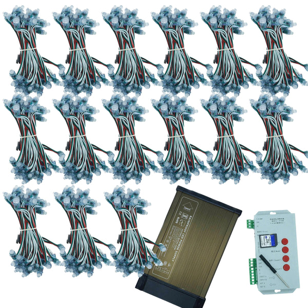Pixel LED Starter Pack 15 Pixel Combo with 80A SMPS & T1000S Controller | Complete Setup Kit