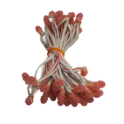 Pixel LED 5inch (Frosted Single Color, 50LEDs) 20 Feet Length - Pink