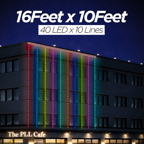 16 Feet × 10 Feet Pixel LED Toran & Building Lights – Wedding Decoration Setup