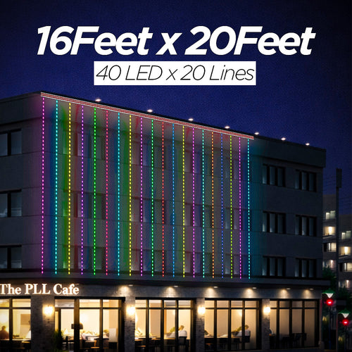 16 Feet × 20 Feet Pixel LED Toran & Building Lights – Wedding Decoration Setup