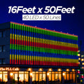 16 Feet × 50 Feet Pixel LED Toran & Building Lights – Wedding Decoration Setup