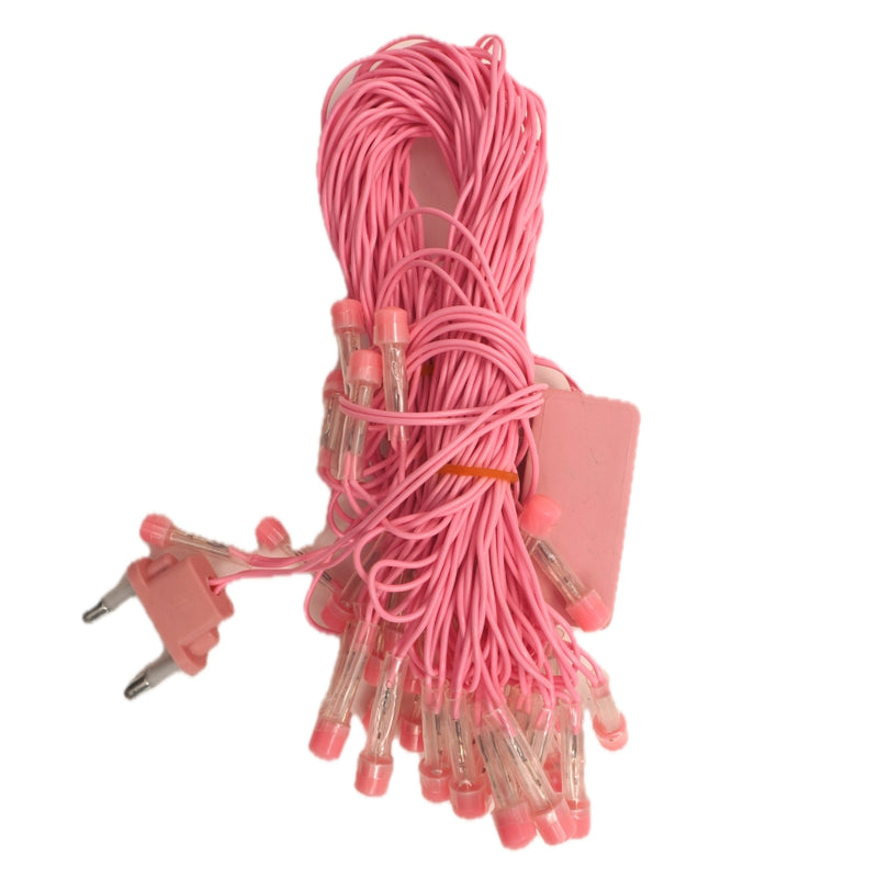 8mm Pink LED Decorative String Lights for Diwali, Christmas & Festive Decoration (10m)