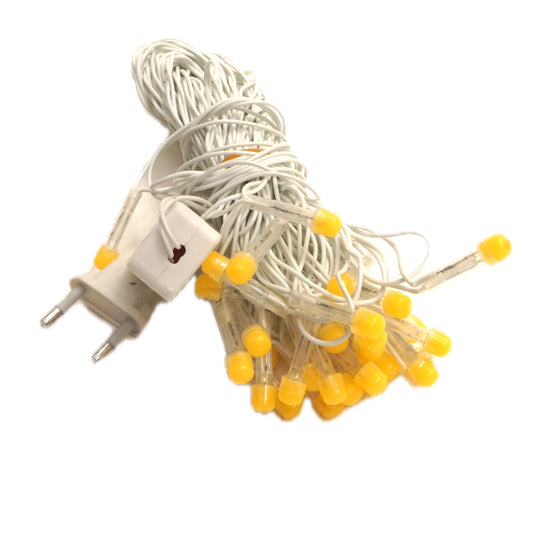 8mm Warm White LED Decorative String Lights for Diwali, Christmas & Festive Decoration (10m)