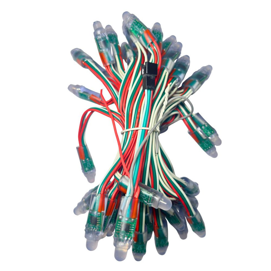 YJC Brand Original WS2811 Pixel LED 50 LEDs 20 Feet (5 Inch, Pure Copper, 30mm Cap)