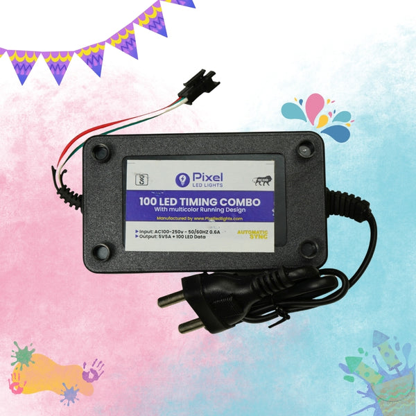 100 LED Pixel Combo Kit – 5V Adapter + Smart Controller