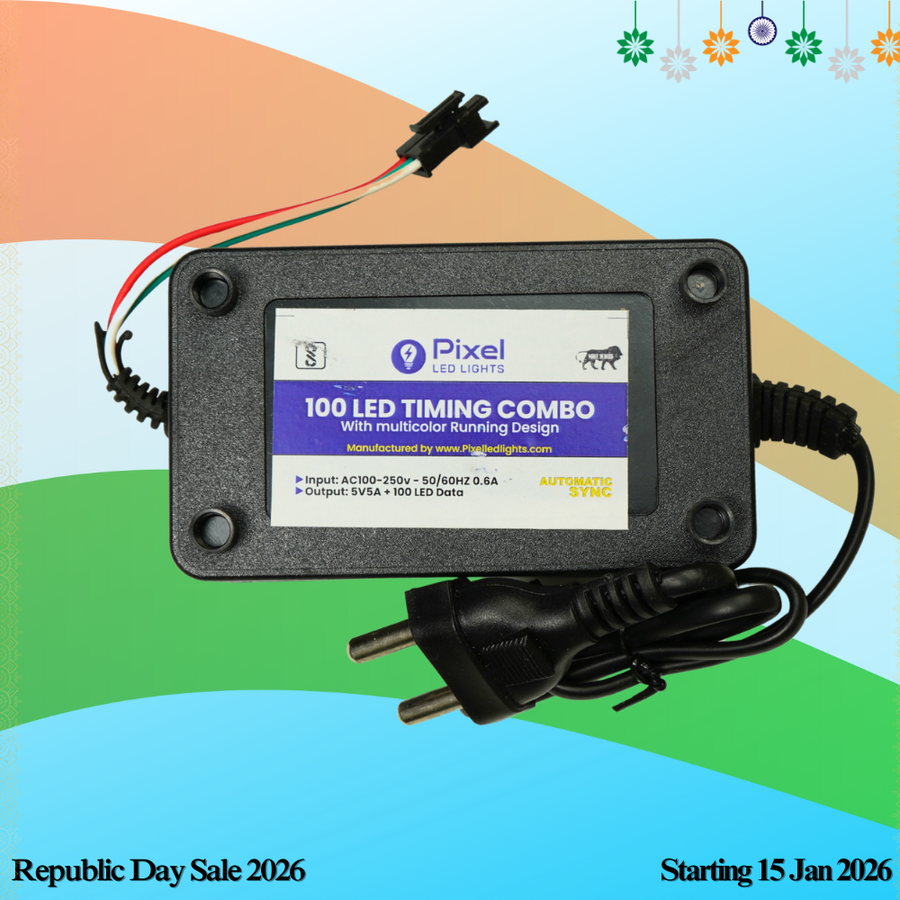 100 LED Pixel Combo Kit – 5V Adapter + Smart Controller