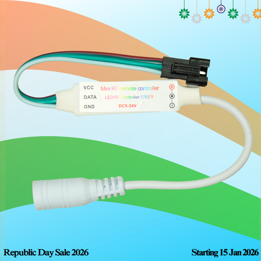 Wireless RF 21-key RGB Controller for LED Light and Pixel Strip (WS2811 Compatible)