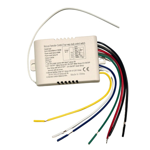 Pixel Smart Switch 4 - 220V Wireless Relay Remote Controller (4 Channel Home Automation)