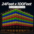 24 Feet × 100 Feet Pixel LED Toran & Building Lights – Wedding Decoration Setup