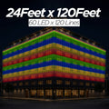 24 Feet × 120 Feet Pixel LED Toran & Building Lights – Wedding Decoration Setup