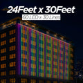 24 Feet × 30 Feet Pixel LED Toran & Building Lights – Wedding Decoration Setup