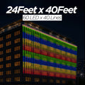 24 Feet × 40 Feet Pixel LED Toran & Building Lights – Wedding Decoration Setup