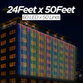 24 Feet × 50 Feet Pixel LED Toran & Building Lights – Wedding Decoration Setup