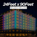 24 Feet × 90 Feet Pixel LED Toran & Building Lights – Wedding Decoration Setup
