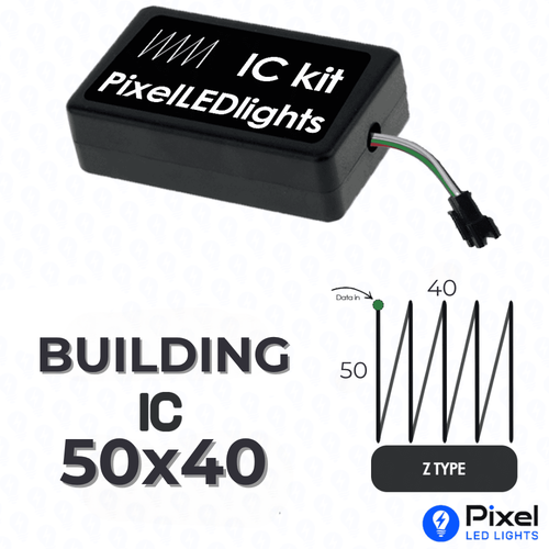 50x40 Z Type Pixel LED IC Controller for Building Decoration Lights