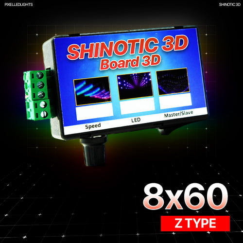 Shinotic Controller for 8x60 Z Type Board/Panel– Real-Time Sync, Speed Control, Inbuilt RGB Effects, Plug & Play
