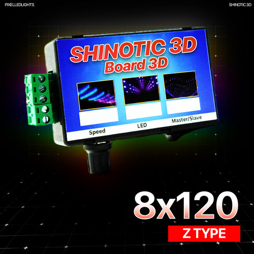 Shinotic Controller for 8x120 Z Type Board/Panel– Real-Time Sync, Speed Control, Inbuilt RGB Effects, Plug & Play
