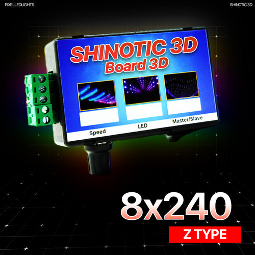 Shinotic Controller for 8x240 Z Type Board/Panel– Real-Time Sync, Speed Control, Inbuilt RGB Effects, Plug & Play