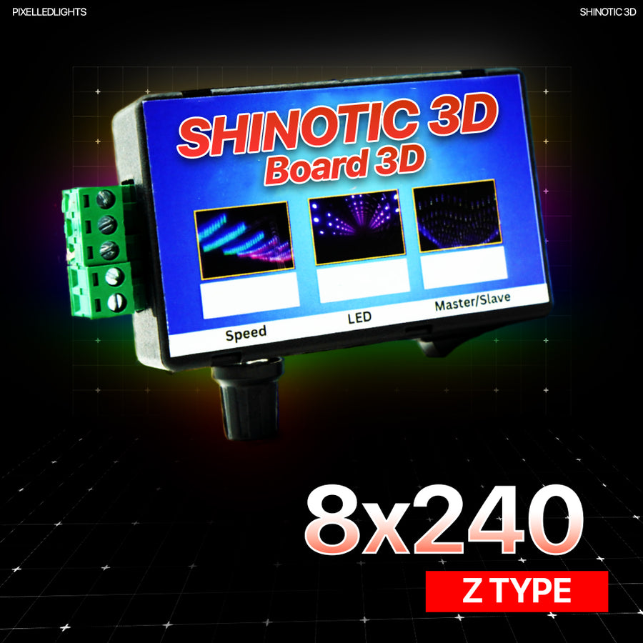 Shinotic Controller for 8x240 Z Type Board/Panel– Real-Time Sync, Speed Control, Inbuilt RGB Effects, Plug & Play