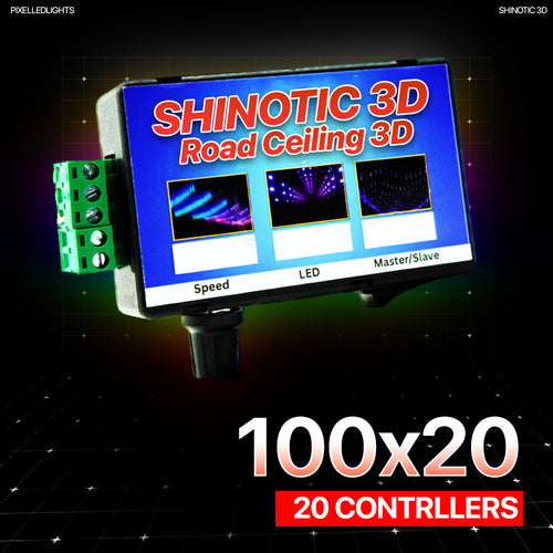 Shinotic Road Ceiling Controller Set – 100 LEDs × 20 Lines (20 Controllers) | Sync System | Plug & Play