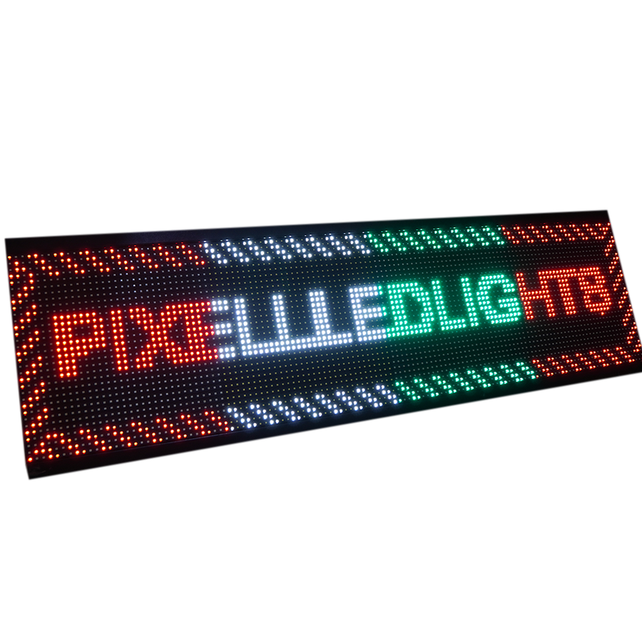 16 Inch x 3ft Multi-Color Scrolling LED Display Board with WiFi Controller – 32x96 LED Metal Body Sign