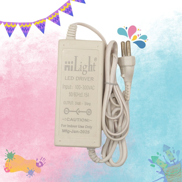 5V 5A HiLight LED Adapter for 100 LEDs - Max 25W Output