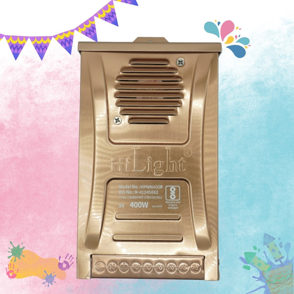 5V 80A HiLight Pixel LED Power Supply for 1200 LEDs (Rainproof Metal Body) - Max 400W Output - SKU 3009