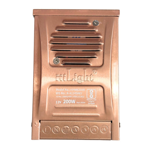 12V 16A HiLight Power Supply – 200W Output (Rainproof Metal Body)