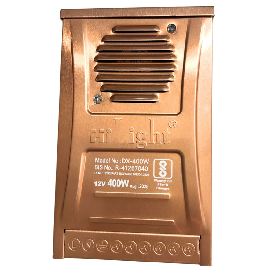 12V 35A HiLight Power Supply – 400W Output (Rainproof Metal Body)