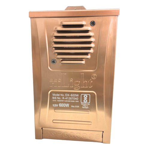 12V 50A Hi Light Slim Power Supply – Max 600W Output (Metal Body)