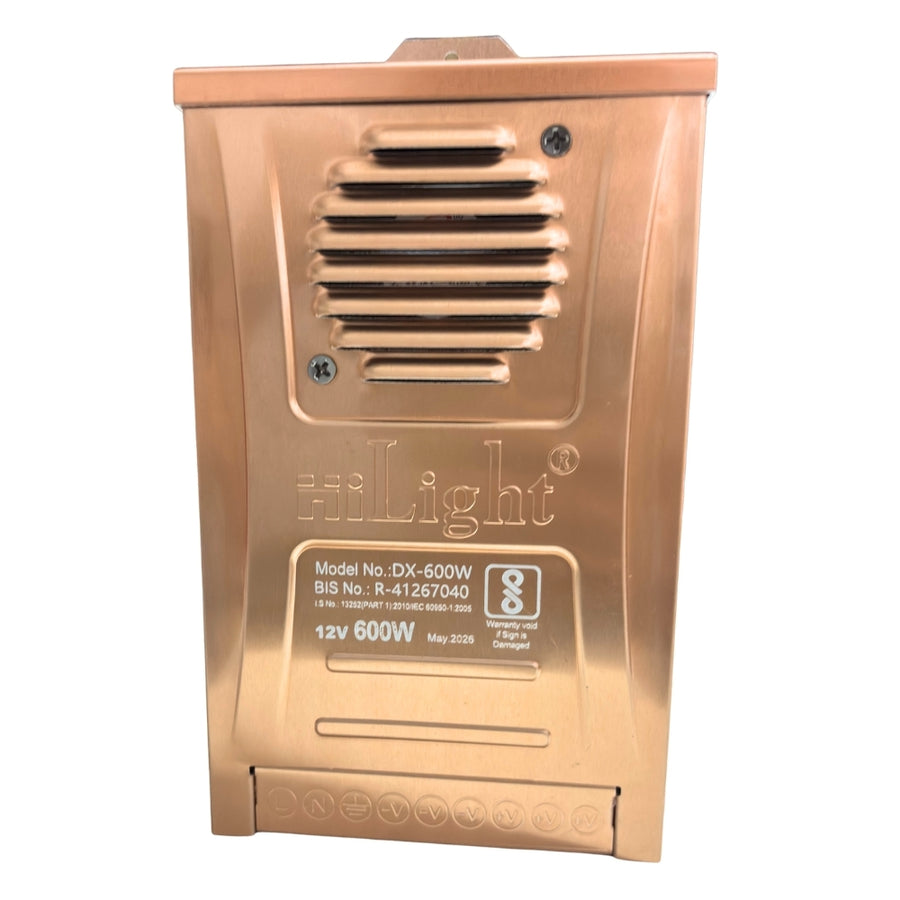 12V 50A Hi Light Slim Power Supply – Max 600W Output (Metal Body)