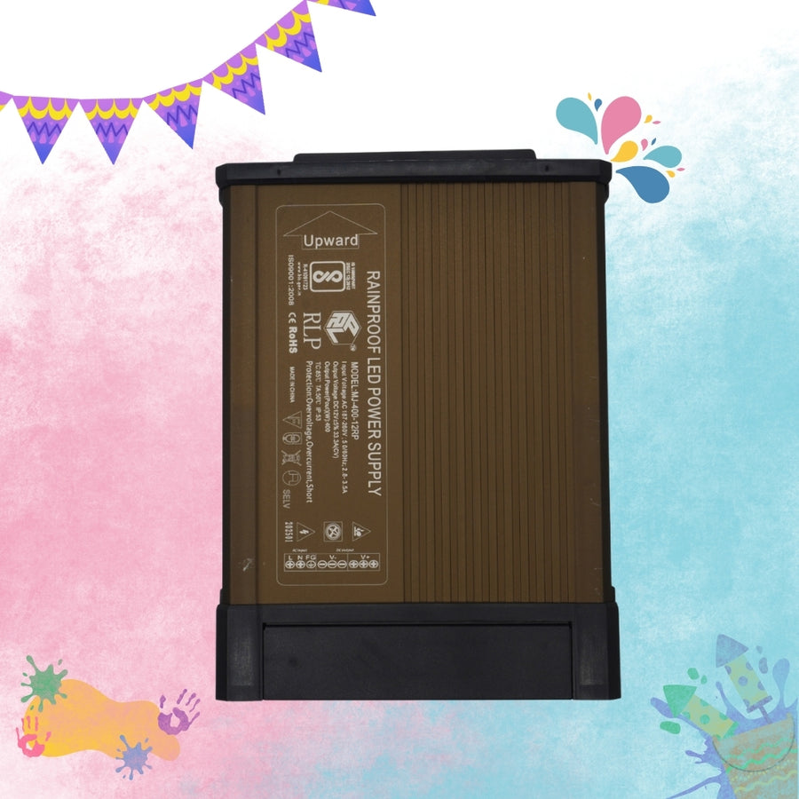 12V 400 W Generic Power Supply--400W Output(Rainproof Metal Body)